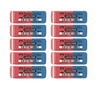 Faber-Castell 205001 - Goma de borrar sin látex, tinta/plomo 187040, 10 unidades