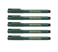 FABER-CASTELL 205003 - Rotulador Finepen 151199, 0,4 mm, negro, 5 unidades