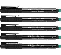 FABER-CASTELL 205018 - Rotulador Multimark F 151399, permanente, negro, 5 unidades