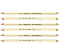 Faber-Castell 205021 - Lápiz de borrar Perfection 7057, doble cara, suave y duro, 6 unidades