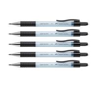 Faber-Castell 205203 - Portaminas Grip Matic azul cielo, 5 unidades, dureza B, mina 0.5 mm, incluye goma de borrar