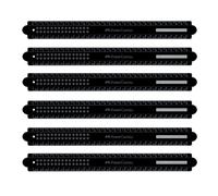 FABER-CASTELL 205243 - Regla 30 cm, 6 piezas, reglas irrompibles Puntos negro con campo nombre