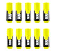 FABER-CASTELL 205251 - Set de rotuladores TXTLNR amarillos, 10 rotuladores fluorescentes para niños y adultos, mini
