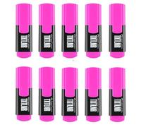 FABER-CASTELL 205253 - Set de rotuladores TXTLNR rosa, 10 rotuladores fluorescentes para niños y adultos, mini