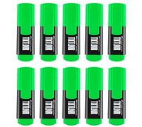 FABER-CASTELL 205254 - Set de rotuladores TXTLNR verde, 10 rotuladores fluorescentes para niños y adultos, mini