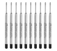 Faber-Castell 205270 - Recambios de bolígrafo XB, 10 recambios de gran capacidad a prueba de documentos, color de escritura negro
