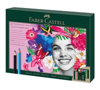 Faber-Castell 210053 - Set de 32 Lapices Polychromos + 6 Pitt Graphite Matt - Incluye Sacapunta + Goma de Borrar