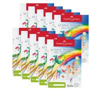 FABER-CASTELL 212051 - Bloc de dibujo DIN A5, 10 bloques de 60 hojas de papel de 80 g/m², bloc de dibujo para dibujar, pintar y esbozar