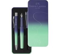 FABER-CASTELL - Set de escritura Poly Pen Buzzing Blue, 2 piezas