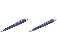Faber-Castell 241151 - Bolígrafo Poly Ball M, 0,5 mm, azul, 1 unidad, con mina recambiable, indeleble (Paquete de 2)