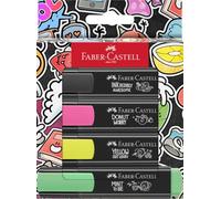 Faber-Castell 254690 - Juego de 4 Subrayadores de Graffiti - Edición Limitada