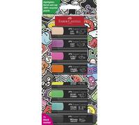Faber-Castell 254692 Graffiti Neon Textmarker Set 8 Stück, Highlighter Pens mit