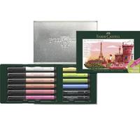Faber-Castell 267136 - Estuche de Metal con 12 Rotuladores Pitt Artist - Multicolor - Paris