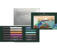Faber-Castell Estuche de metal 267138 con 12 rotuladores Pitt Artist Multicolor Sydney