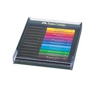 Faber-Castell 267421 - Pack de 12 Rotuladores Pitt de Punta de Pincel - Colores Brillantes