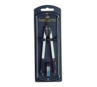 Faber-Castell - Compás de ajuste rápido con tornillo central, articulaciones en ambos brazos y accesorios de recambio (32721-4)