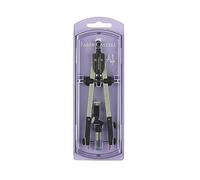 Faber-Castell 32722-8-L-P - Compás de Ajuste Rápido con Tornillo Central - Articulaciones en Ambos Brazos y Accesorios de Recambio - Color Lavanda Pastel