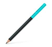 Faber-Castell 511912 Jumbo Grip Two Tone - Lápiz (HB, 1 unidad), color negro y turquesa