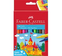 Faber-Castell 554202 - Estuche Cartón con 24 Rotuladores Escolares