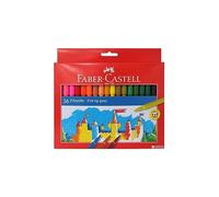 Faber Castell 554236 - Estuche de cartón con 36 rotuladores escolares con punta de fibra, multicolor
