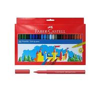 Faber-Castell 554250 - Estuche 50 rotuladores con punta de fibra, multicolor