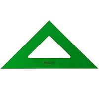 Faber-Castell 566-28 - Escuadra Técnica para uso Escolar y Profesional - Sin Graduar - 28 cm - Verde