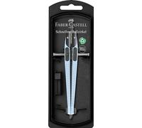 Faber-Castell 574474 - Brújula de ajuste rápido Grip azul cielo, incl. recambios y minas de brújula