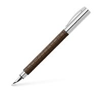 Faber-Castell Ambition 146050 - Pluma estilográfica (tamaño M, 3D Croco), color marrón