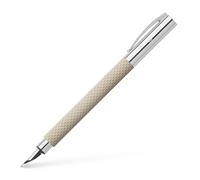 Faber-Castell Ambition OpArt 149620 - Pluma estilográfica, color arena blanca, a