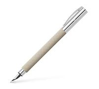 Faber-Castell Ambition OpArt 149621 - Pluma estilográfica (ancho de trazo F, 1 unidad), color blanco