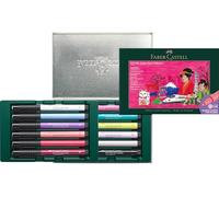 Faber-Castell Art & Graphic Pitt - Juego de 12 pinceles para artistas, tinta Tokio, India, arte, manualidades, dibujo, bocetos, hogar, escuela, universidad, colorear, pasatiempos, regalo
