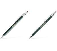 Faber-Castell B-136900 - Portaminas TK-Fine con Goma de Borrar y 3 Minas Finas de Trazo 0.9 mm - Graduación HB (Paquete de 2)