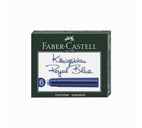 Faber-Castell 185506 - Cartuchos de Tinta estándar, 6 unidades), color azul