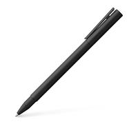 Faber-Castell Bolígrafo roller Neo Slim Metal – Mina con punta de cerámica negra, cuerpo negro