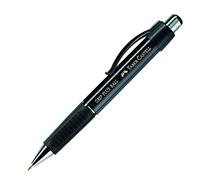 FABER-CASTELL - Bolígrafo GRIP PLUS BALL Negro metalizado, recambio M