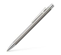 FABER-CASTELL - Bolígrafo Neo Slim de acero inoxidable, plateado mate | Elegante bolígrafo con cuerpo esbelto de acero inoxidable y recambio de gran capacidad M