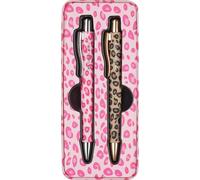 FABER-CASTELL - Bolígrafo Poly Ball Leo Sugarspots, 2 unidades | Set de regalo con 2 bolígrafos en estuche metálico, recambio XB apto para documentos, para una escritura cómoda