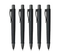 Faber-Castell 205255 - Bolígrafo Poly Ball Urban Negro, 5 piezas, con recambio XB reemplazable, a prueba de documentos