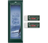 Faber-Castell Borrador sin PVC | Borrador blanco 7081N | Borrado suave, limpio, sin manchas, no tóxico para escuela, oficina y arte - en embalaje de sobre - Paquete de 2