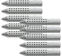 Faber-Castell - Borrador triangular Grip 2001 (gris, paquete de 10 unidades)