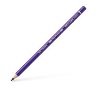 Faber-Castell Caja de 6 lápices de colores Polychromos, 137 azul violeta, resistente al agua y a las manchas, mina gruesa de 3,8 mm