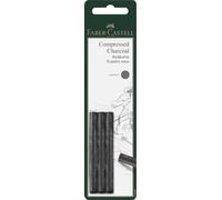 FABER-CASTELL - Carboncillo Pitt medio, juego de 3 piezas | Carboncillo de artista de dureza media para dibujos, bocetos y sombreados