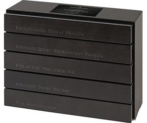 Faber-Castell Casete de satén oscuro de edición limitada, multicolor, caja de madera de 396, para arte, manualidades, dibujo, bocetos, hogar, escuela, universidad, colorear