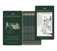 FABER-CASTELL Castell 9000 Design - Lápices (12 unidades, estuche metálico)