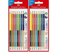 Faber-Castell Col.pencil Bicolor 8x BC (Paquete de 2)