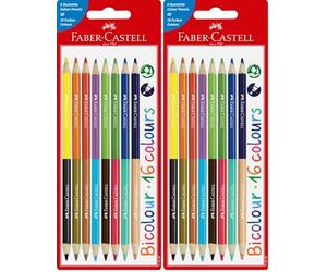 Faber-Castell Col.pencil Bicolor 8x BC (Paquete de 2)