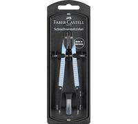 FABER-CASTELL - Compás de ajuste rápido con articulación azul cielo