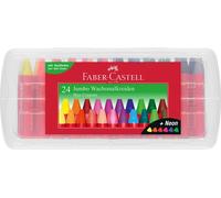Faber-Castell - Crayones de cera jumbo, 24 piezas (120034), neón Paquete de 24 u