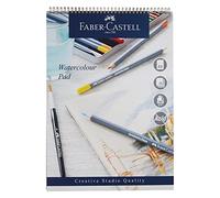 Faber-Castell Creative Studio - Bloc de acuarela, A3, papel encuadernado en espiral sin ácidos, 190 g/m², 15 hojas para pintura de acuarela, lápices y marcadores, artes, manualidades, hogar y escuela