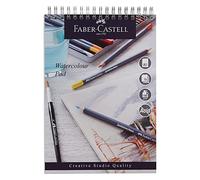 Faber-Castell Creative Studio - Bloc de acuarela, A5, papel encuadernado en espiral sin ácidos, 190 g/m², 15 hojas para pintura de acuarela, lápices y marcadores, artes, manualidades, hogar y escuela